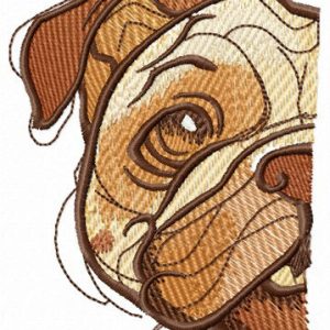 Hiding around the corner embroidery design