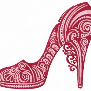 High heel shoe 3 embroidery design