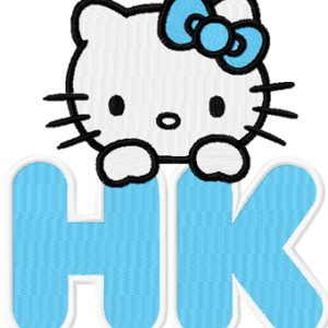 HK New Hello Kitty Label embroidery design