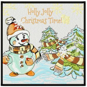 Holly Jolly Christmas embroidery design