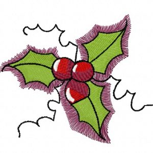 Holly embroidery design