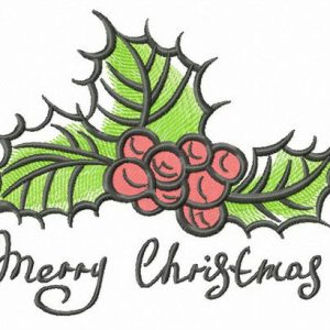Holly embroidery design