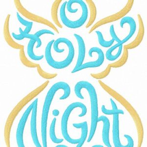 Holly Night embroidery design