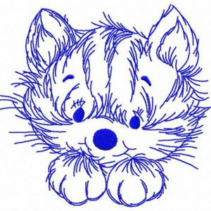 Home cat embroidery design