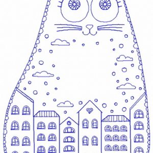 Home is where my cat is 2 embroidery design