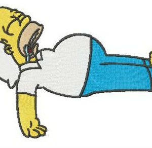 Homer sleeping embroidery design