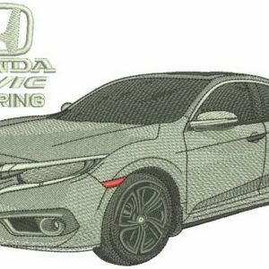 Honda Civic Touring car embroidery design