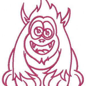Horny pink monster 2 embroidery design
