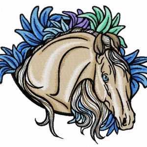 Horse at night 2 embroidery design