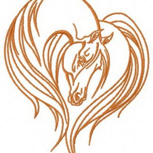 Horse heart 2 embroidery design