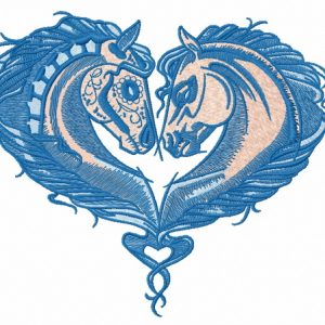 Horse heart 3 embroidery design