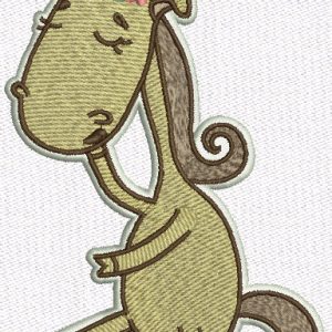 Horse in love embroidery design
