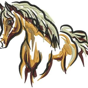 Horse mascot 2 embroidery design