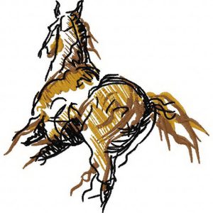 Galloping Glitter embroidery design