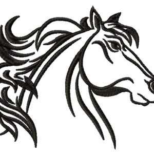 Horse sketch 1 embroidery design