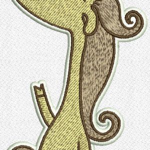 Horse watching stars embroidery design