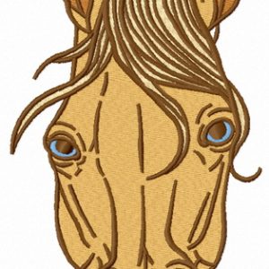Horse with a knitted mane 3 embroidery design