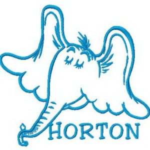 Horton's muzzle embroidery design