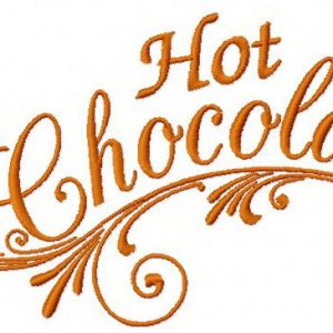 Hot chocolate embroidery design