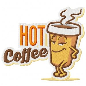 Hot coffee 2 embroidery design