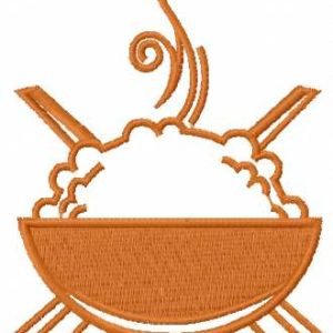 Hot rice plate 2 embroidery design