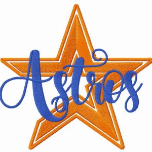 Houston Astros logo alternative embroidery design