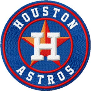 Houston Astros logo embroidery design