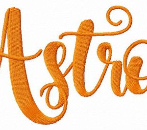 Houston Astros wordmark logo embroidery design