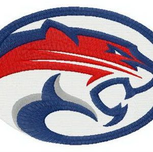 Houston Cougars secondary logo embroidery design