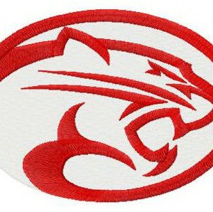 Houston Cougars secondary logo simple embroidery design
