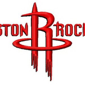 Houston Rockets logo embroidery design