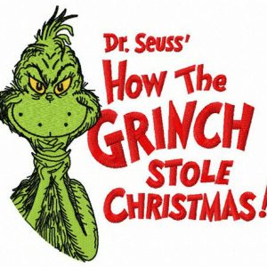 How the Grinch stole Christmas embroidery design