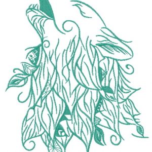 Howling wolf 2 embroidery design