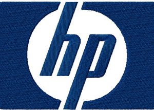 HP Hewlett Packard logo embroidery design