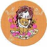 Hugs my teddy bear embroidery design
