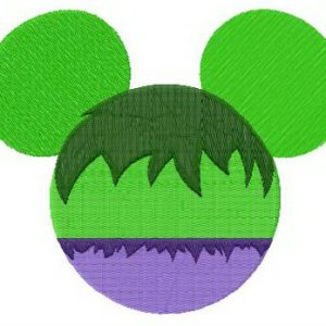 Hulk Mickey embroidery design
