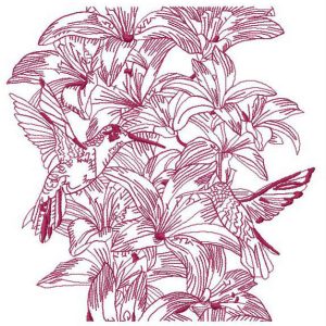 Humming-birds 2 embroidery design