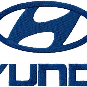Hyundai logo embroidery design
