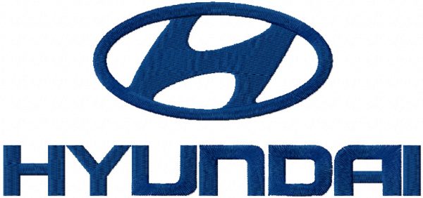 Hyundai logo embroidery design