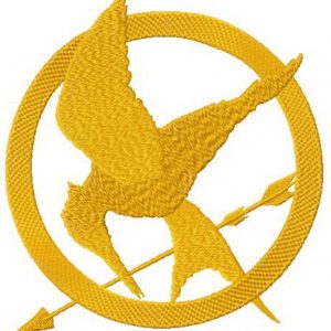 Hunger games logo embroidery design
