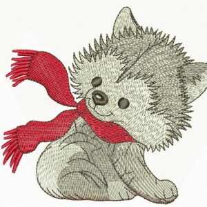Husky 2 embroidery design