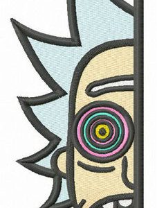 Hypnotic Rick half face embroidery design