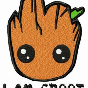 I am Groot embroidery design
