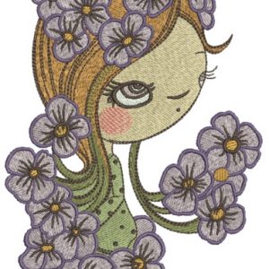 I like pansies embroidery design