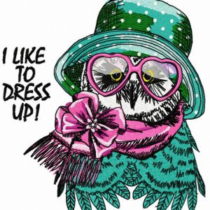 I like to dress up embroidery design