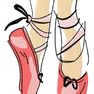 I love ballet 2 embroidery design