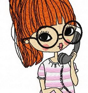 I love calls 2 embroidery design