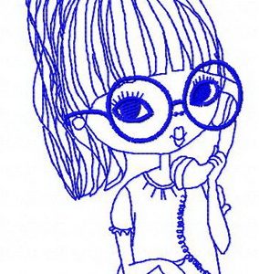 I love calls 3 embroidery design