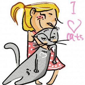 Enchanted Cat Cuddles embroidery design