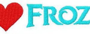 I love Frozen embroidery design